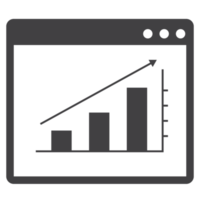 tablet computer web browser with graph png