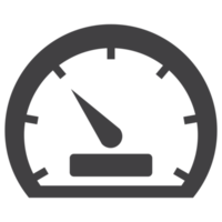 icône de compteur de vitesse icône solide png