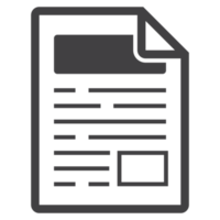 Document stationary icon. solid icon png