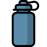 icono de botella de agua, estilo de color lineal png