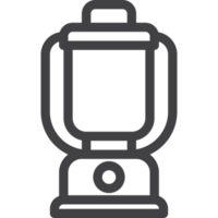 ícone de lanterna, lanterna de eletricidade, conjuntos de ícones simples de linha fina png