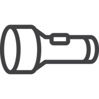 torch or flashlight icon, lineal color icon png