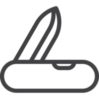 Taschenmesser-Symbol, Taschenmesser, einfache dünne Linien-Icon-Sets png