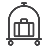 luggage or baggage, thin line icon png