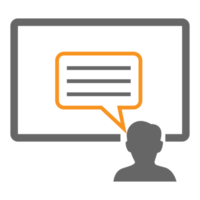Chat message people with message box solid icon png