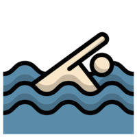 swimming pool or sea beach icon png