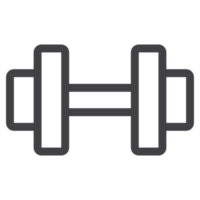 dumbbell , thin line icon png