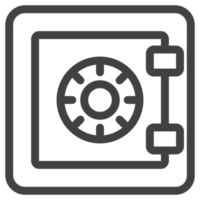 safe, analog ring coding, Thin line icon png