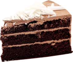 delicioso pastel de chocolate, rebanada de pastel de chocolate dulce fondo transparente png