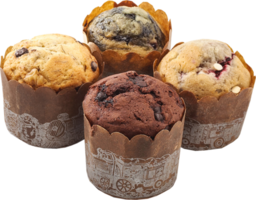 Delicious muffins transparent background png