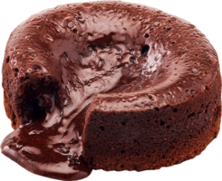 pastel de fondant de chocolate, pudín de chocolate caliente fondo transparente png