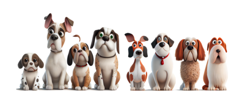 Cute and happy dog cartoon characters png