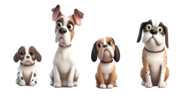 Cute and happy dog cartoon characters png