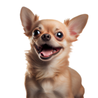 cão bonito e feliz em um fundo transparente. ai gen png