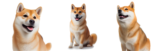 cute and happy dog on a transparent background. AI gen png