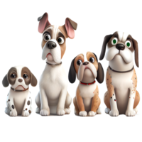 Cute and happy dog cartoon characters png