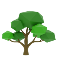 3d Basso poli albero png