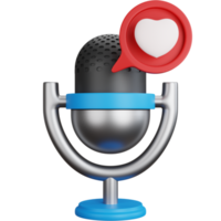 3d rendering favorite podcast isolated png
