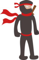 ninja in piedi ragazzo disegno illustrazione png