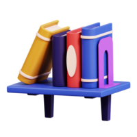 icône 3d de l'éducation de la bibliothèque png