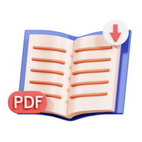 icône 3d de l'éducation de la bibliothèque png