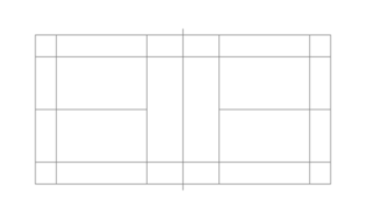 campo de la cancha de bádminton para sitio web, infografía, fondo, ilustración de deportes de noticias o para elemento de diseño gráfico. formato png