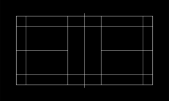 badminton Tribunale campo per sito web, infografica, sfondo, notizia sport illustrazione o per grafico design elemento. formato png