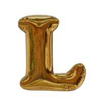 texto de balão dourado 3d png