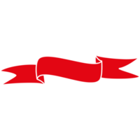 conception de ruban rouge sur fond transparent png