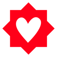 Heart design element on Transparent Background png