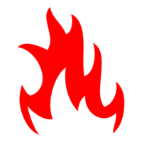hand gezeichnete flammensilhouette auf transparentem hintergrund png