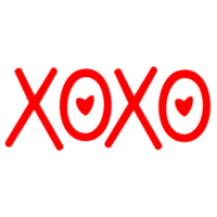 texto de letras xoxo sobre fondo transparente png