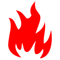 silhouette de flamme dessinée à la main sur fond transparent png