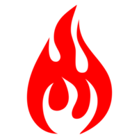 Hand drawn flame silhouette on Transparent Background png