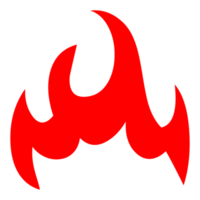 Hand drawn flame silhouette on Transparent Background png