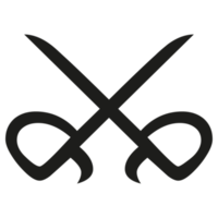 icône d'épée de style plat sur fond transparent png