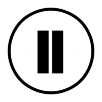 icône de bouton de pause multimédia sur fond transparent png