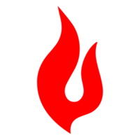 Hand drawn flame silhouette on Transparent Background png