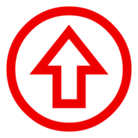 Directional Arrow Symbol on Transparent Background png