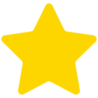 símbolo de forma de estrella sobre fondo transparente png