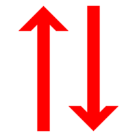 dubbel riktnings pil på transparent bakgrund png