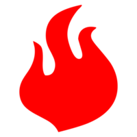 silhouette de flamme dessinée à la main sur fond transparent png