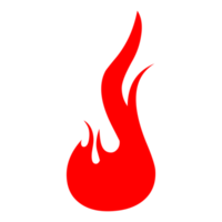 Hand drawn flame silhouette on Transparent Background png