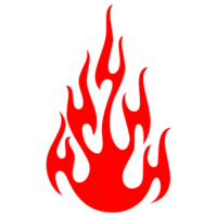 silhouette de flamme dessinée à la main sur fond transparent png
