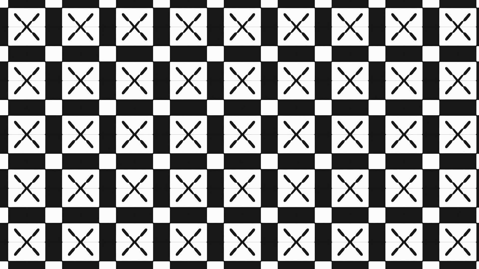 Black and white checker pattern lattice minimalism tile background with