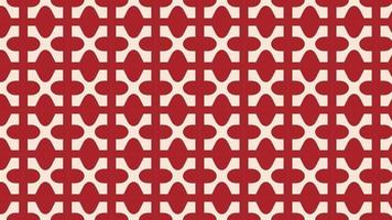 mosaicos en forma de rompecabezas de color marfil en bucle de fondo de estilo minimalista moderno rojo video