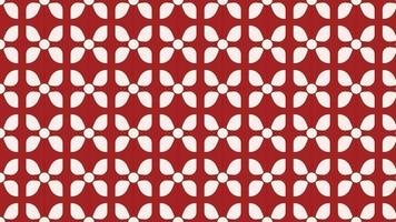 les formes de motifs géométriques de minimalisme se répètent sur une boucle de fond rouge