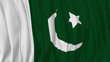 fond de drapeau du pakistan ondulant dans le vent, rendu 3d, fête de l'indépendance, fête nationale video