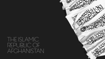 die Fahnen der islamischen Republik Afghanistan wehen in der 3D-Darstellung, Unabhängigkeitstag, Nationalfeiertag, Chroma-Key, Luma-Matte video