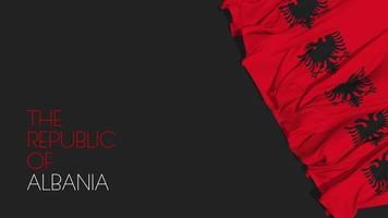 The Republic of Albania Flags Waving in The 3D Rendering, Independence Day, National Day, Chroma key, Luma Matte video